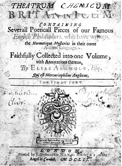 Titelblad af Elias Ashmoles Theatrum Britannicum, 1652 af Unbekannt