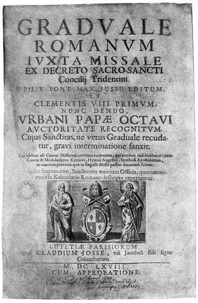 Titelside på et missal givet af James II til John Brenan, 1894 af Unbekannt