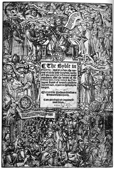 Titelblad til Den Store Bibel, 1539, 1893 af Unbekannt