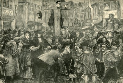 Titus Oates in the Pilory, 1685, 1890. af Unbekannt