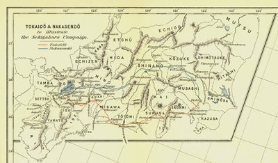 Tokaido & Nakasendo to illustrate the Sekigahara Campaign, 1903. af Unbekannt