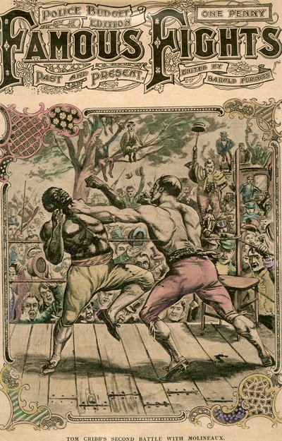 Tom Cribbs andet slag med Molineaux, 1811 slutningen af det 19. eller begyndelsen af det 20. århundrede af Unbekannt