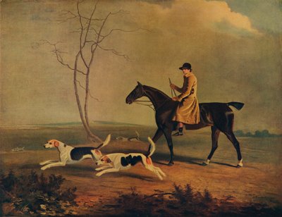 Tom Oldaker, Huntsman of the Berkley Hounds, på Pickle, med hundene, 1800, 1929 af Unbekannt