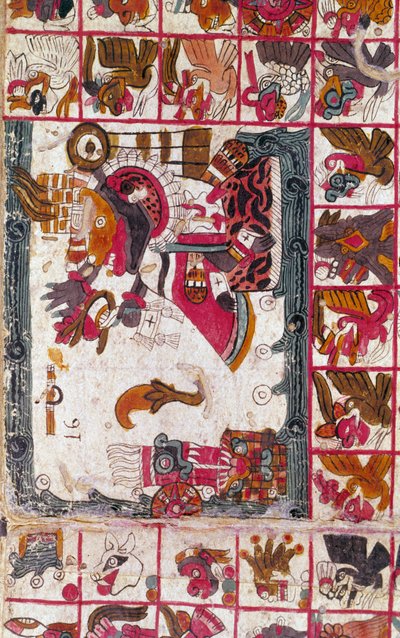 Tonalamatl Aubin, Folio 16, 15. århundrede af Unbekannt