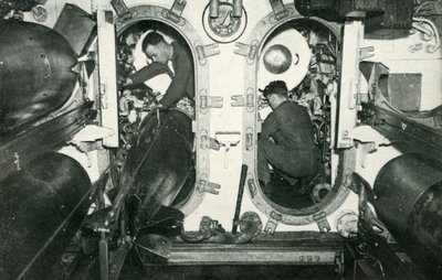 Torpedorør af en britisk ubåd, Anden Verdenskrig, 1945. af Unbekannt