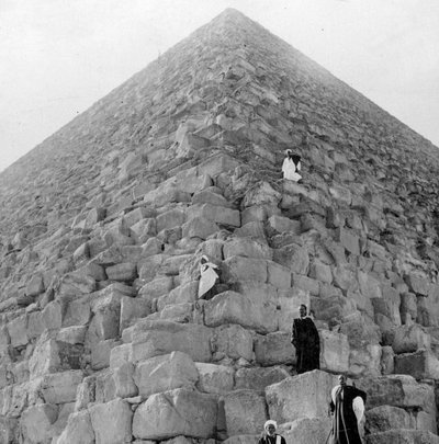 Tourists Corner, den store pyramide i Giza, Egypten, 20. århundrede af Unbekannt