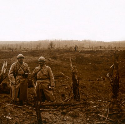Mod La Malmaison, Nordfrankrig, c1914-c1918. af Unbekannt