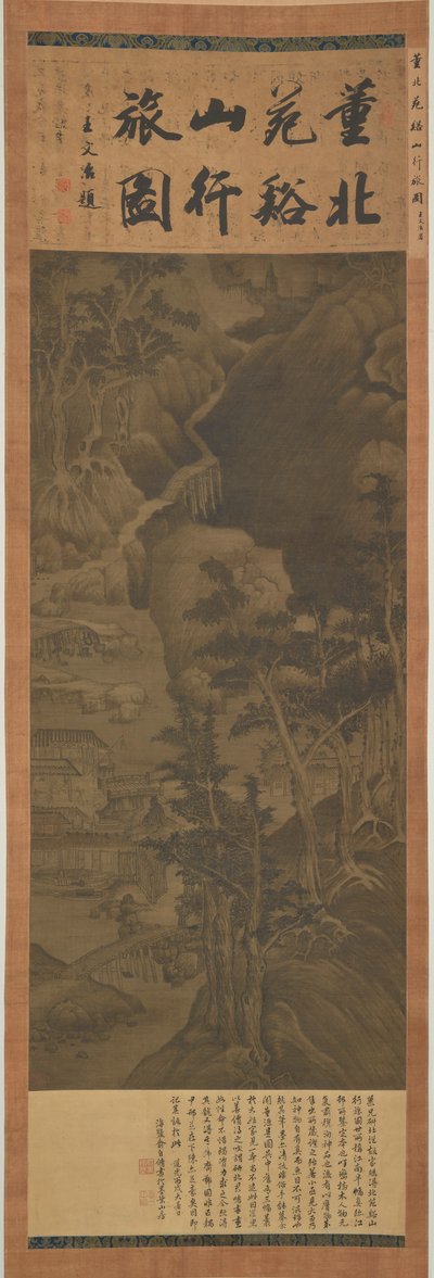 Rejsende blandt bjerge og vandløb, Ming-dynastiet, 1368-1644. af Unbekannt