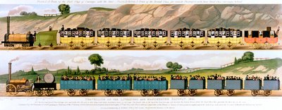 Rejser på Liverpool og Manchester Railway, 1831 af Unbekannt
