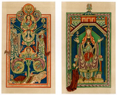 Isajs træ og jomfru og barn troner, c1130-1140 af Unbekannt