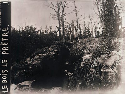 Skyttegrave, Bois-le-Prêtre, Lorraine, Nordfrankrig, c1914-c1918 af Unbekannt