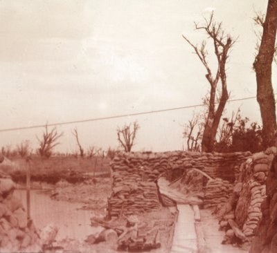 Skyttegrave, Diksmuide, Belgien, c1914-c1918 af Unbekannt
