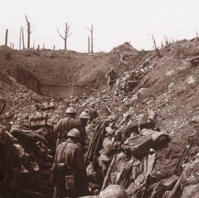 Skyttegrave, Fort Vaux, Nordfrankrig, c1914-c1918 af Unbekannt