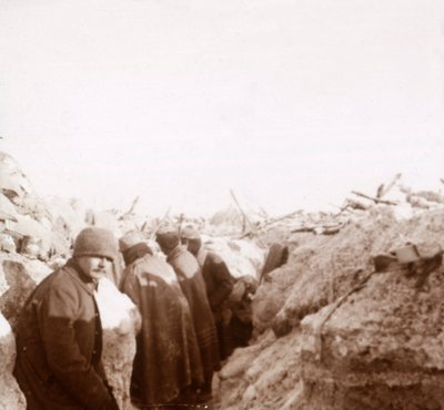 Skyttegrave, Tahure, Nordfrankrig, c1914-c1918 af Unbekannt