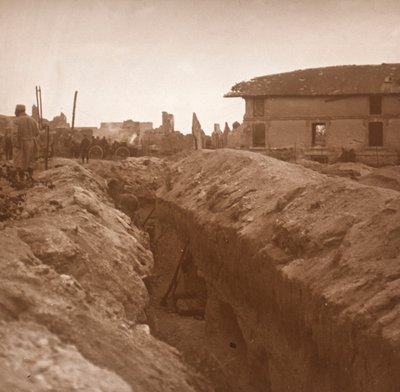 Skyttegrave, c1914-c1918 af Unbekannt