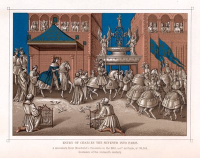 Triumferende indtog af Charles VII, konge af Frankrig, i Paris, c1435 af Unbekannt