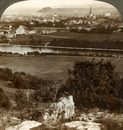 Trondhjem, dets hjem, pakhuse og domkirke, mellem Nid og Fjord, Norge, 1905. af Unbekannt