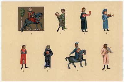 Troubadourer, c13.-14. århundrede af Unbekannt
