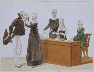 Prøver på Jabot, ca. 1815 af Unbekannt