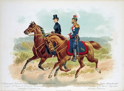 Zar Nicholas II af Rusland i uniformen af Her Majestys Life Guard Uhlan-regimentet, 1896 af Unbekannt