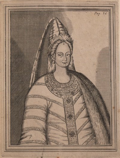 Tsarina Irina Godunova 1557-1603, hustru til zar Feodor I af Rusland. af Unbekannt