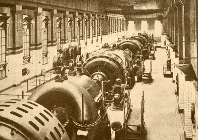 Turbo-generatorer ved Neasden Power House, Metropolitan Railway, 1930. af Unbekannt