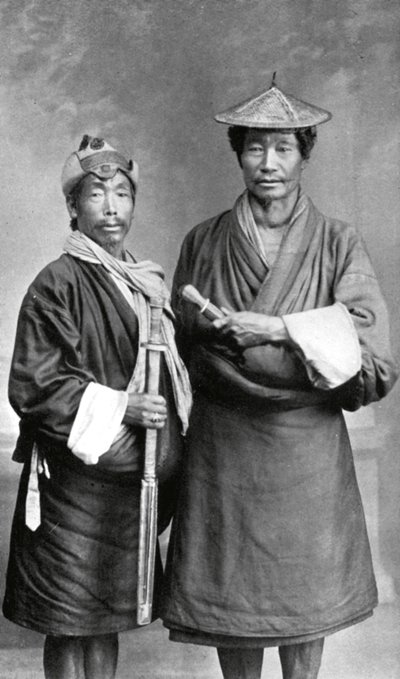 To sikkimesiske mænd, c1910 af Unbekannt