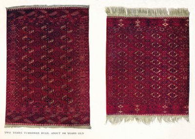 To Tekke Turkoman tæpper, c1800 af Unbekannt