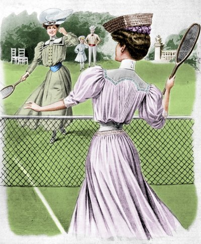 To græsplæne-tenniskostumer til oktober 1905. af Unbekannt