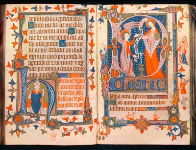 To sider fra A Book of Hours, c1350 af Unbekannt