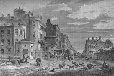 Tyburn Turnpike, Westminster, London, 1820 1878 af Unbekannt