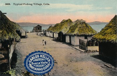 Typisk fiskerby, Cuba, 1912 af Unbekannt