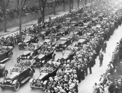 US 1. Army i Victory Parade, New York, USA, 10. september 1919 af Unbekannt