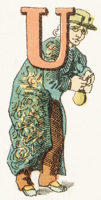 U - Ågerer - Childish Alphabet, Editions Gordinne 1920 (gravering) af Unbekannt