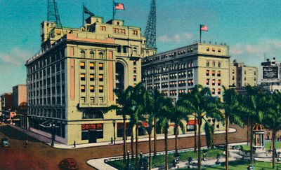 OS. Grant Hotel og Plaza. San Diego, Californien, c1941 af Unbekannt