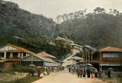 Rue A Nunobiki, P-less Kobe, A lavere d medlem Nunobiki, nær Kobe, 1900. af Unbekannt