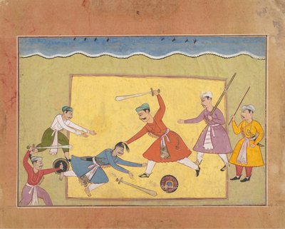 Uidentificeret side fra en spredt Bhagavata Purana antikke historier om Lord Vishnu, ca. 1610. af Unbekannt