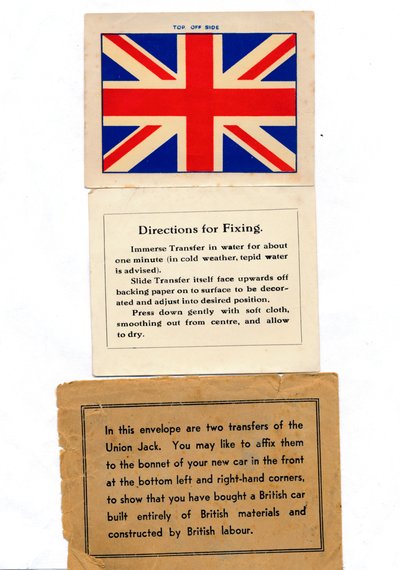 Union Jack biloverførsler, c1960