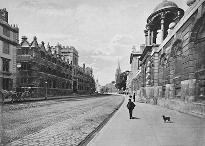 University College fra High Street, Oxford, c1896 af Unbekannt