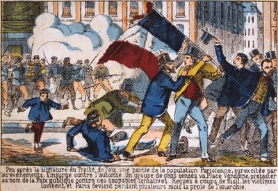Opstand førte til oprettelsen af Pariserkommunen, 1871. af Unbekannt