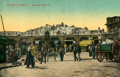 Valletta Malta - Marina Market, c1918-c 1939. af Unbekannt