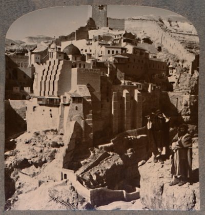 Valley of Mar Saba and Convent, fra Brook Kedron, c1900 af Unbekannt