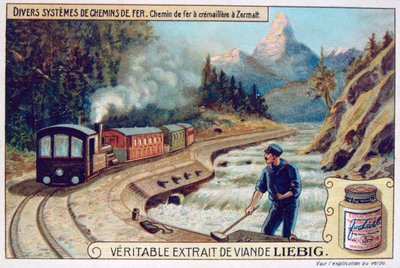 Forskellige jernbanesystemer, Zermatt, Schweiz, c1900 af Unbekannt