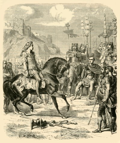 Vercingetorix Før Cæsar, 1890. af Unbekannt