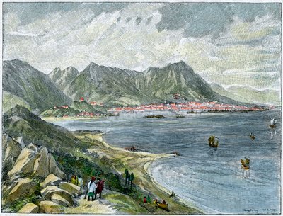 Victoria, Hong Kong, fra det kinesiske fastland, c1890 af Unbekannt