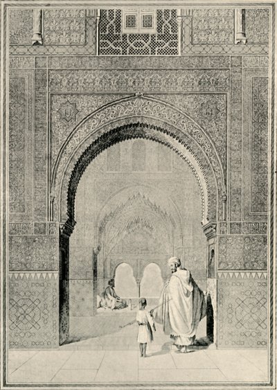 Udsigt i Hall of the Two Sisters, 1800-tallet, 1907. af Unbekannt