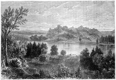 Udsigt i dalen i den øvre Mississippi, 1877 af Unbekannt