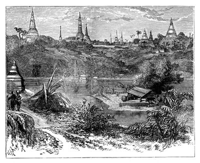 Udsigt nær Rangoon, Burma, c1888 af Unbekannt