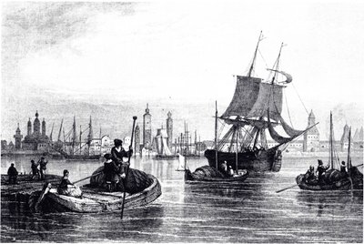 Udsigt over Archangelsk, 1835 af Unbekannt