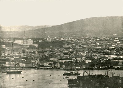 Udsigt over Christiania, Oslo, Norge, 1895. af Unbekannt
